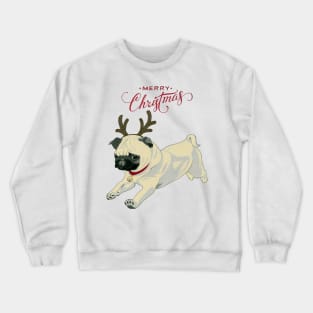 Merry Christmas Pug Crewneck Sweatshirt